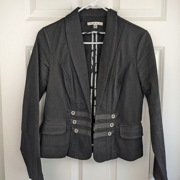 CAbi Military Black Blazer Style #329 Women’s sz 4 - Picture 1 of 8